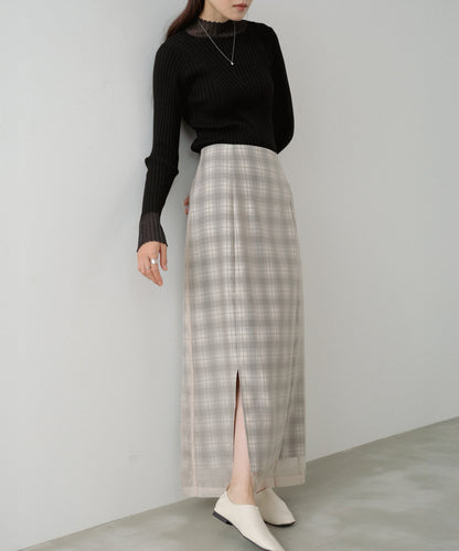 シアードッキングチェックスカート