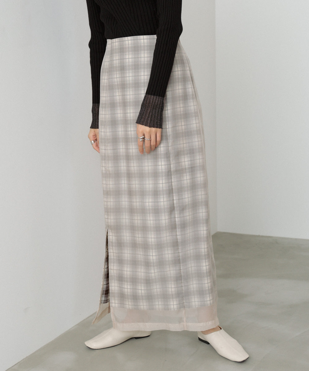 シアードッキングチェックスカート