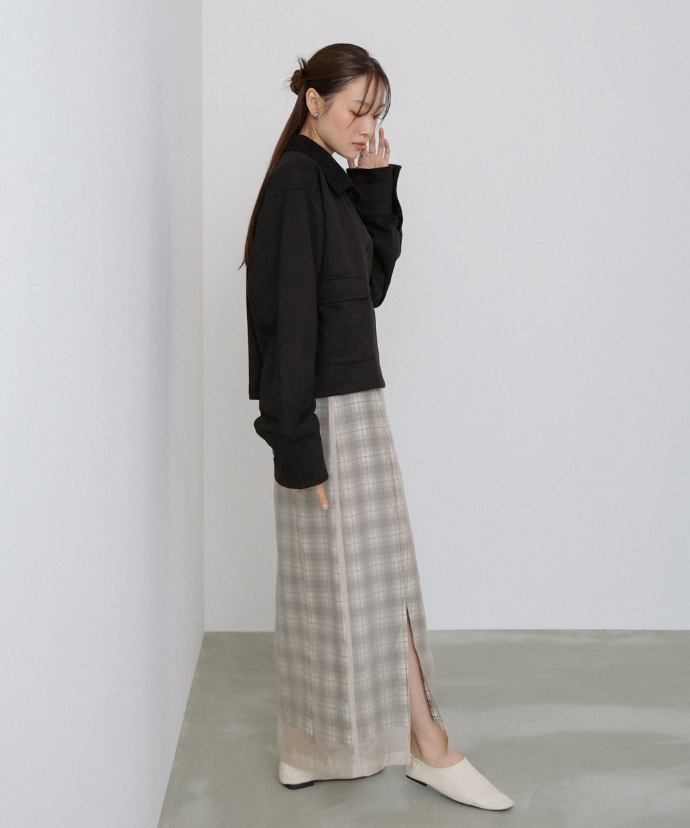 シアードッキングチェックスカート