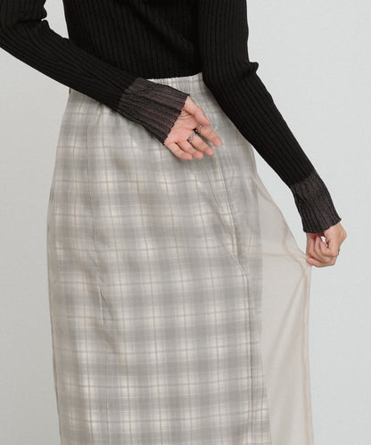 シアードッキングチェックスカート