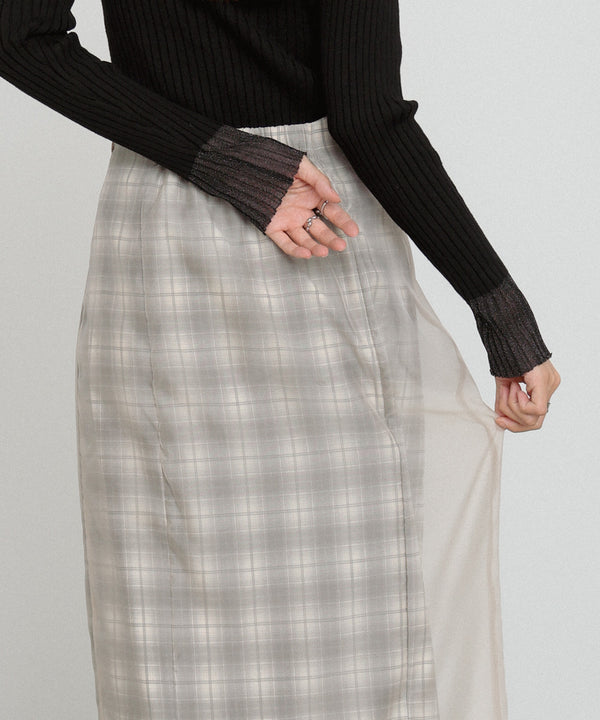シアードッキングチェックスカート
