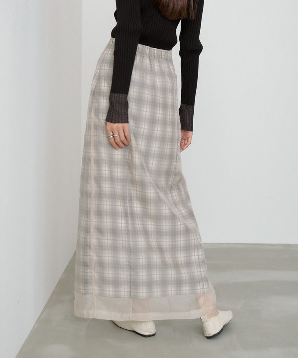 シアードッキングチェックスカート