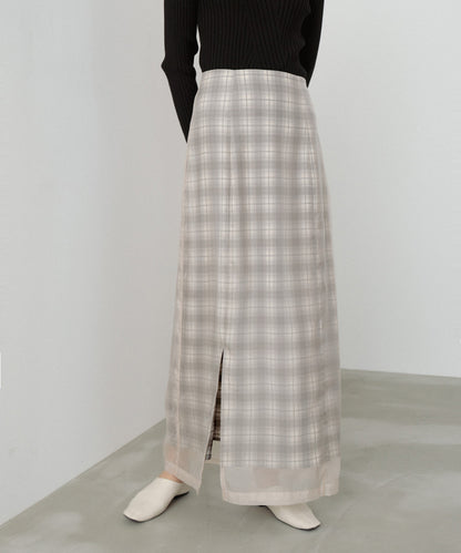 シアードッキングチェックスカート