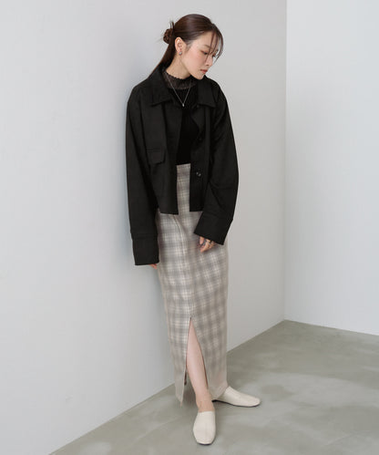 シアードッキングチェックスカート