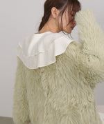 ダブルラッフルカラーブラウス