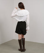 ダブルラッフルカラーブラウス