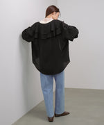 ダブルラッフルカラーブラウス