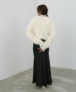 【選べる着丈】前後2WAYハートボタンシャギーニットカーディガン