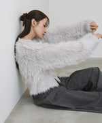 【選べる着丈】前後2WAYハートボタンシャギーニットカーディガン