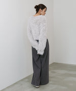 【選べる着丈】前後2WAYハートボタンシャギーニットカーディガン