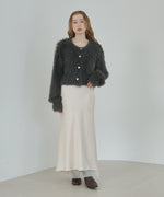 【選べる着丈】前後2WAYハートボタンシャギーニットカーディガン