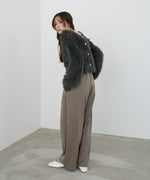 【選べる着丈】前後2WAYハートボタンシャギーニットカーディガン