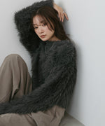 【選べる着丈】前後2WAYハートボタンシャギーニットカーディガン