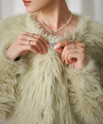 【選べる着丈】前後2WAYハートボタンシャギーニットカーディガン