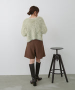 【選べる着丈】前後2WAYハートボタンシャギーニットカーディガン