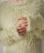 【選べる着丈】前後2WAYハートボタンシャギーニットカーディガン