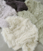 【選べる着丈】前後2WAYハートボタンシャギーニットカーディガン