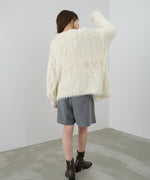 【選べる着丈】前後2WAYハートボタンシャギーニットカーディガン