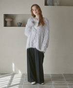 【選べる着丈】前後2WAYハートボタンシャギーニットカーディガン