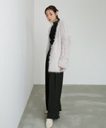 【選べる着丈】前後2WAYハートボタンシャギーニットカーディガン