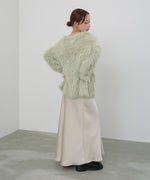 【選べる着丈】前後2WAYハートボタンシャギーニットカーディガン