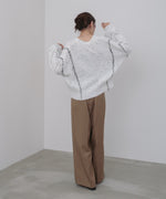 チョコチップ風ネップ ショート丈ニットカーディガン