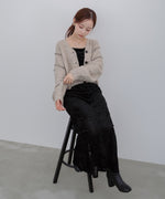 チョコチップ風ネップ ショート丈ニットカーディガン