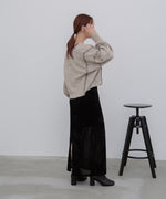 チョコチップ風ネップ ショート丈ニットカーディガン