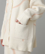 【ルームウェア】ウェーブモチーフふわもちカーディガン