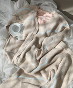 【ルームウェア】ウェーブモチーフふわもちカーディガン