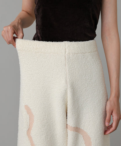 【ルームウェア】ウェーブモチーフふわもちパンツ