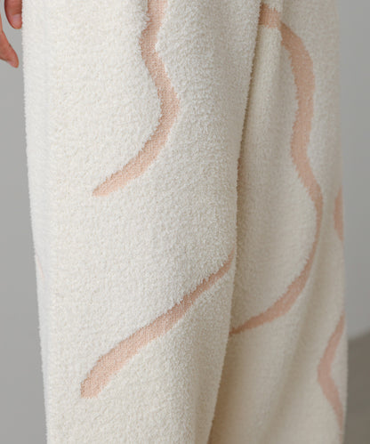 【ルームウェア】ウェーブモチーフふわもちパンツ