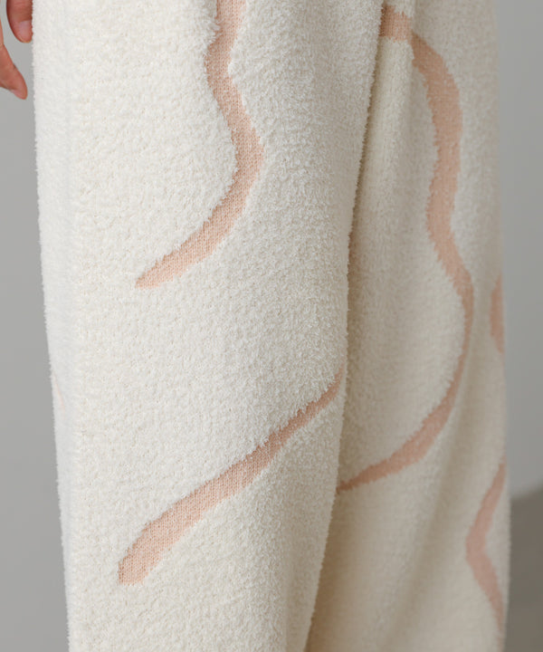 【ルームウェア】ウェーブモチーフふわもちパンツ