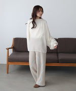 【ルームウェア】ウェーブモチーフふわもちパンツ