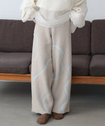 【ルームウェア】ウェーブモチーフふわもちパンツ