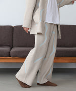 【ルームウェア】ウェーブモチーフふわもちパンツ