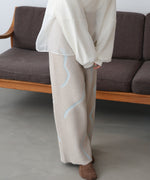 【ルームウェア】ウェーブモチーフふわもちパンツ