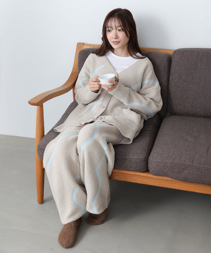 【ルームウェア】ウェーブモチーフふわもちパンツ