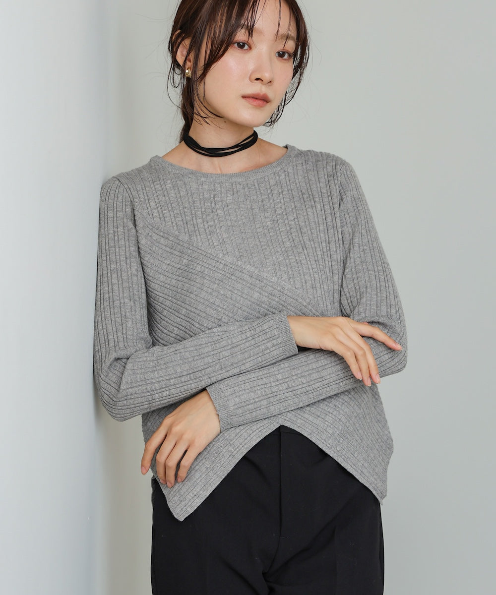 クロッシングニットトップス