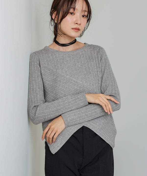 クロッシングニットトップス