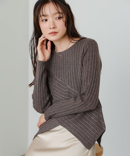 クロッシングニットトップス