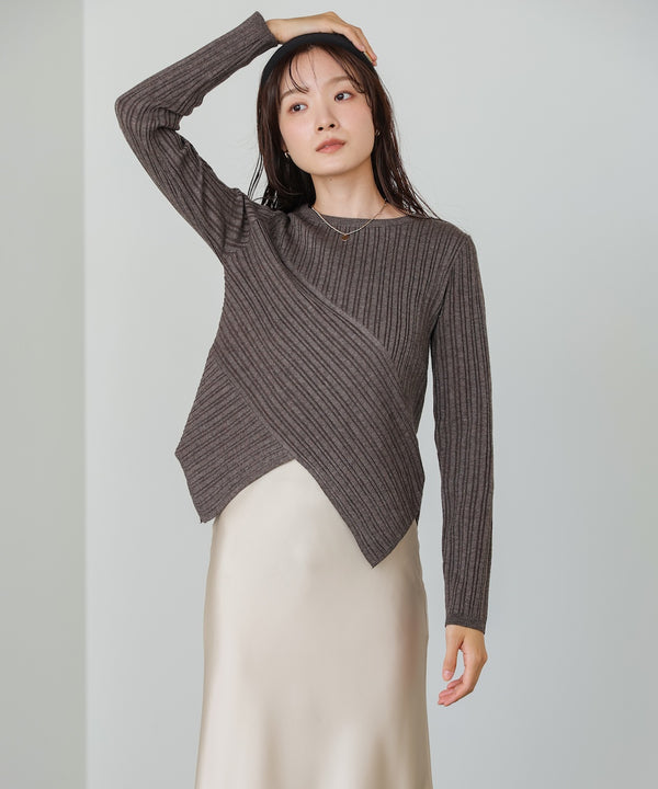 クロッシングニットトップス