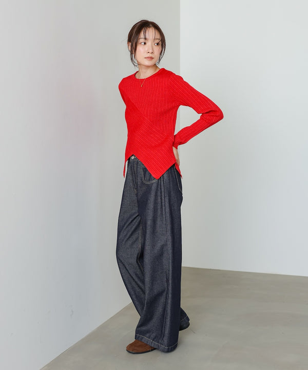 クロッシングニットトップス