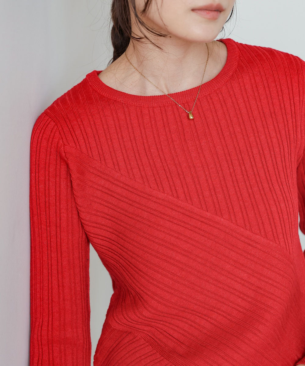 クロッシングニットトップス