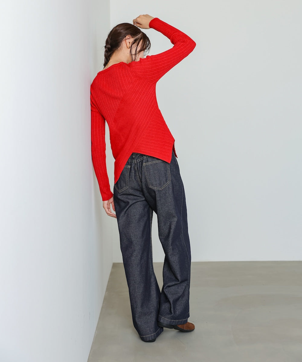 クロッシングニットトップス