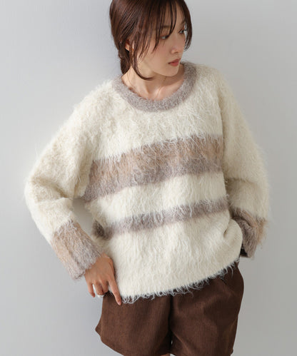 ボーダーケガキトップス