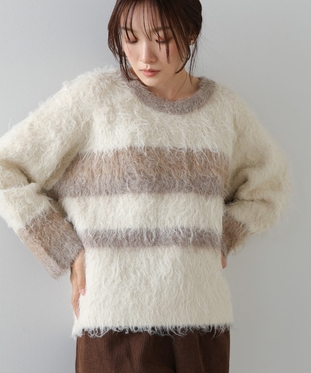 ボーダーケガキトップス