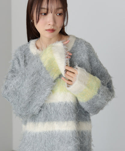 ボーダーケガキトップス