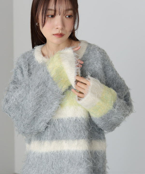 ボーダーケガキトップス