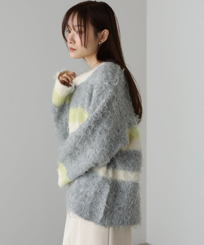 ボーダーケガキトップス